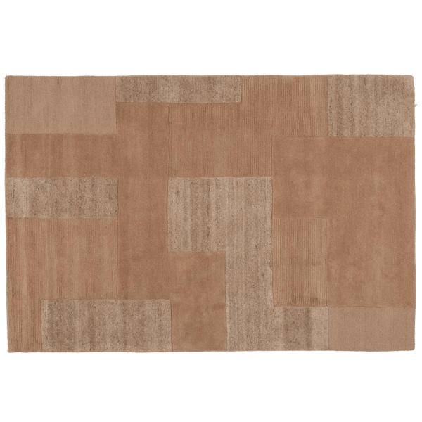 NOVEN HANDGEWEVEN VLOERKLEED WOL/KATOEN ZAND 170x240CM
