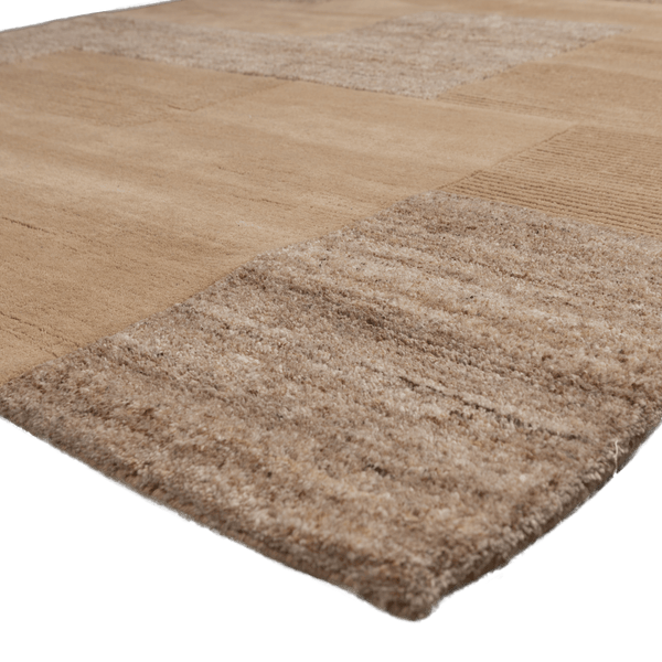 NOVEN HANDGEWEVEN VLOERKLEED WOL/KATOEN ZAND 170x240CM