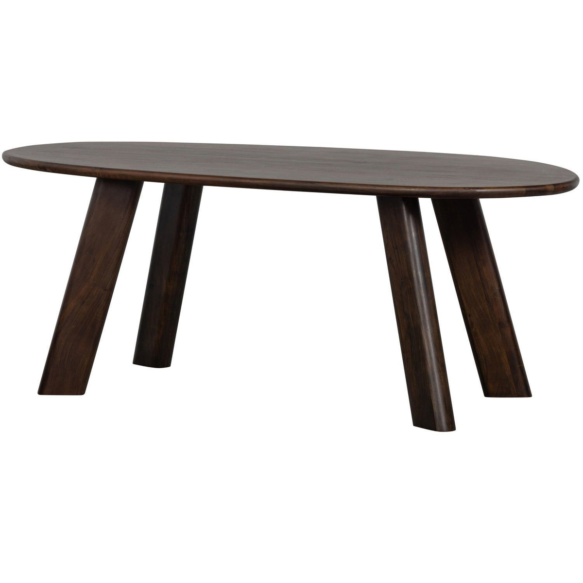 ROUNDLY EETTAFEL/BUREAU 200X100 CM MANGOHOUT DONKERBRUIN