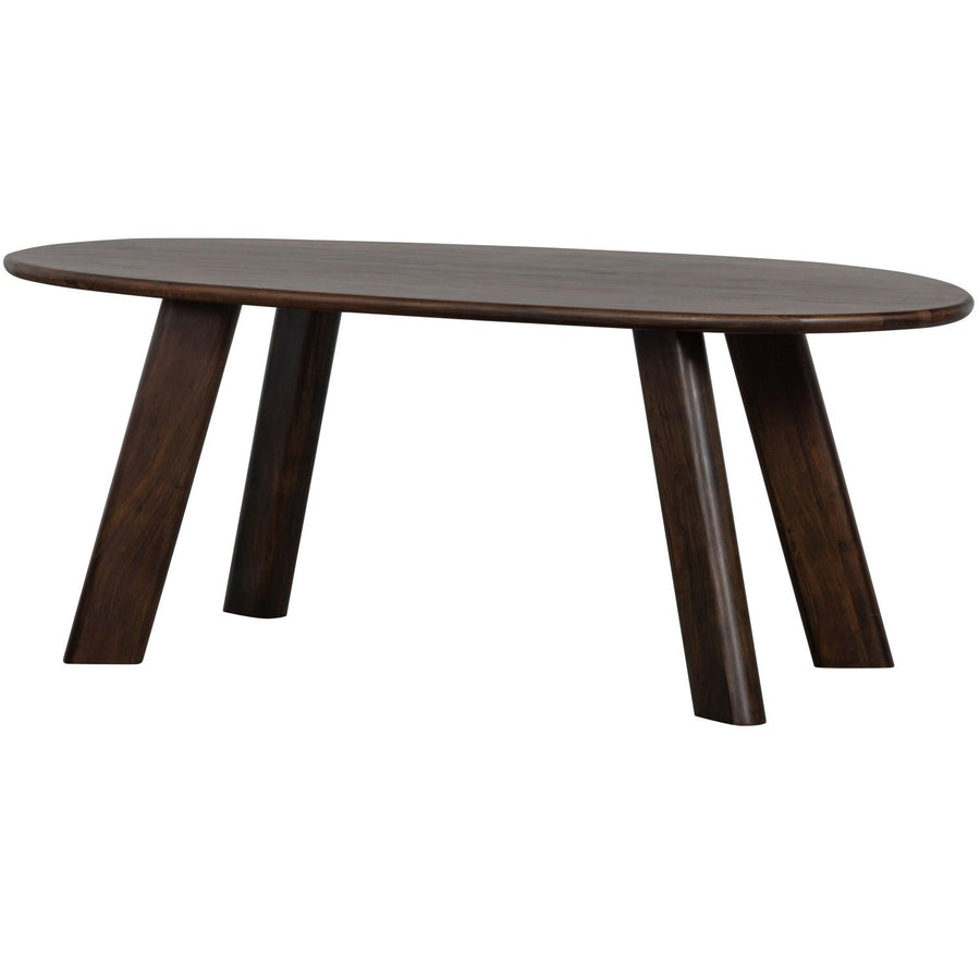 ROUNDLY EETTAFEL/BUREAU 200X100 CM MANGOHOUT DONKERBRUIN