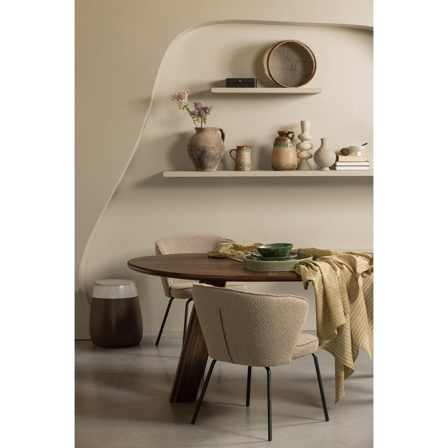 ROUNDLY EETTAFEL/BUREAU 200X100 CM MANGOHOUT DONKERBRUIN