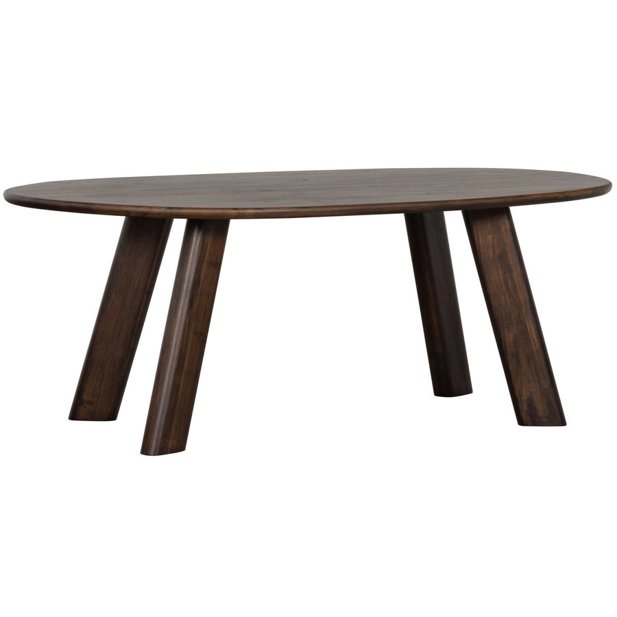 ROUNDLY EETTAFEL/BUREAU 200X100 CM MANGOHOUT DONKERBRUIN