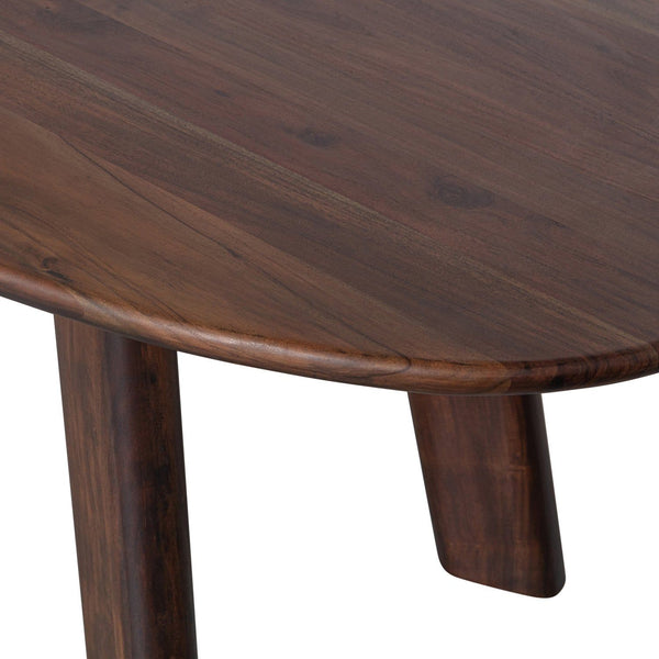 ROUNDLY EETTAFEL/BUREAU 200X100 CM MANGOHOUT DONKERBRUIN