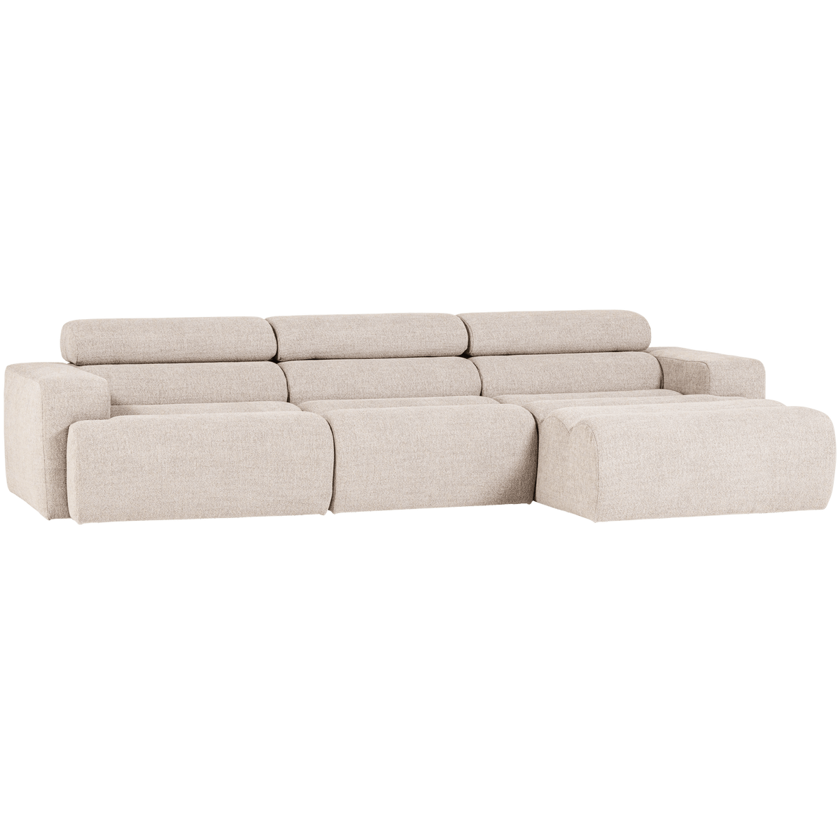 NOVI CHAISE LONGUE BANK RECHTS BOUCLE NATUREL
