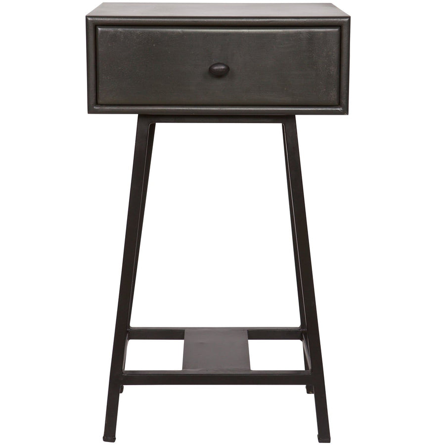 SKYBOX SIDETABLE MANGOHOUT/METAAL ZWART