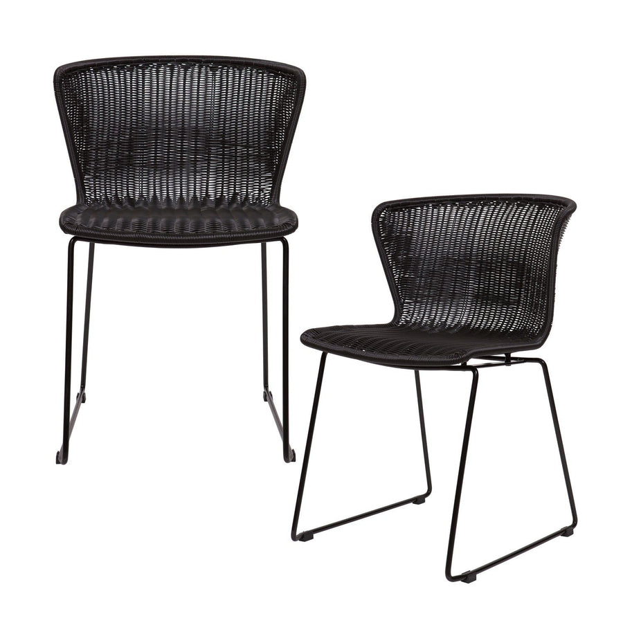 WINGS TUINSTOEL ZWART - SET VAN 2