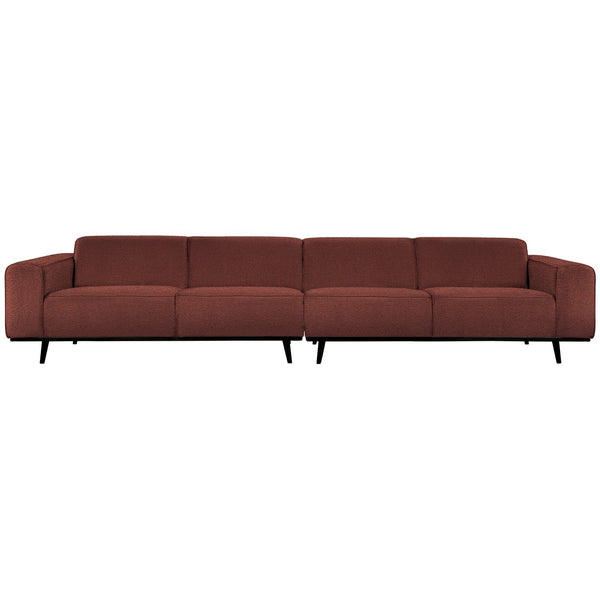 STATEMENT XL 4-ZITS BANK 372 CM BOUCLE KASTANJEBRUIN