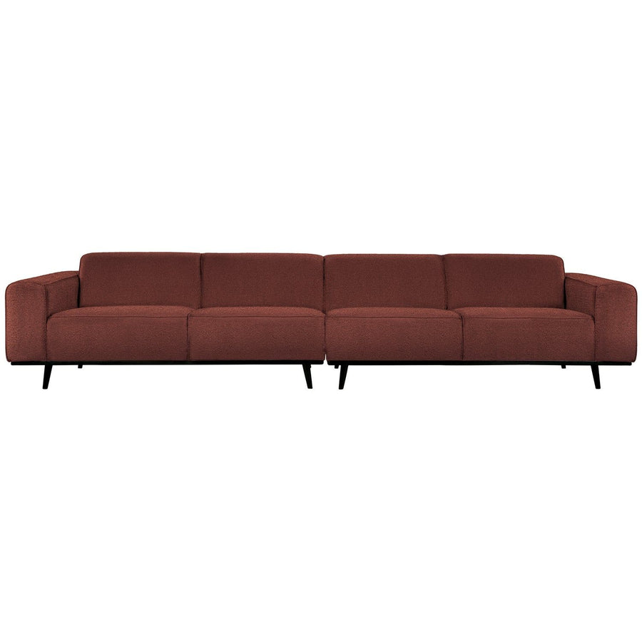STATEMENT XL 4-ZITS BANK 372 CM BOUCLE KASTANJEBRUIN