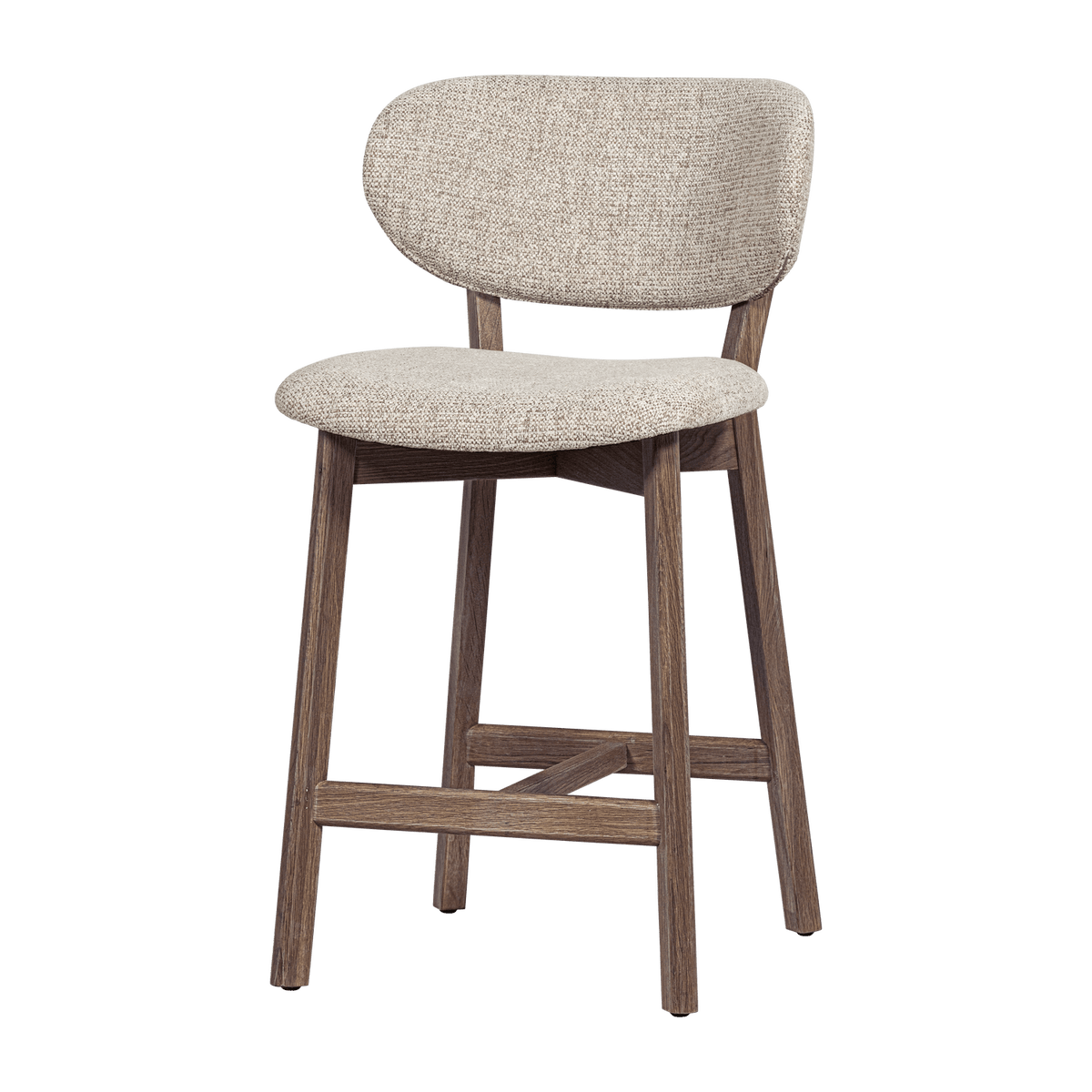 UDAR BARSTOEL NATUREL MET HOUTEN FRAME BRUIN [fsc]