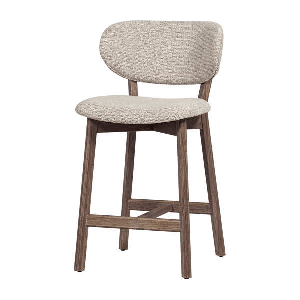 UDAR BARSTOEL NATUREL MET HOUTEN FRAME BRUIN [fsc]