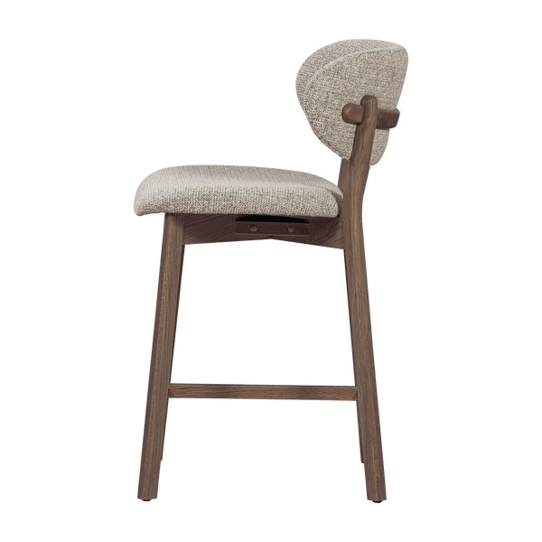 UDAR BARSTOEL NATUREL MET HOUTEN FRAME BRUIN [fsc]