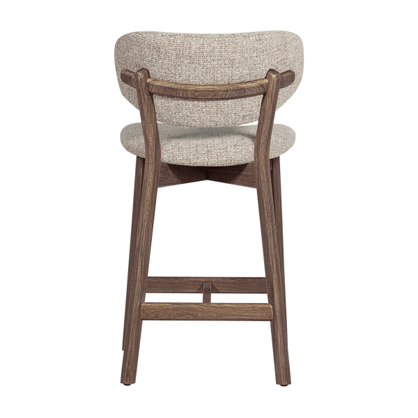 UDAR BARSTOEL NATUREL MET HOUTEN FRAME BRUIN [fsc]