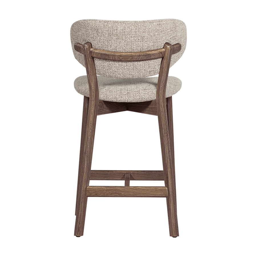 UDAR BARSTOEL NATUREL MET HOUTEN FRAME BRUIN [fsc]