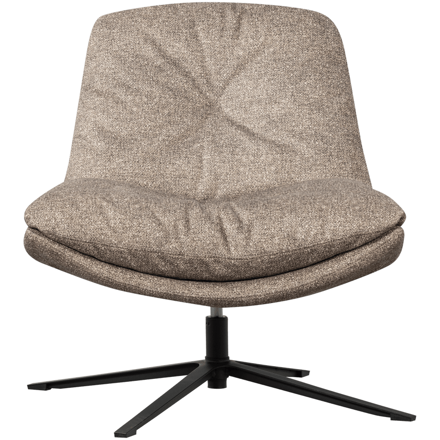 ARVE DRAAIFAUTEUIL BEDRUKTE STOF NATUREL MELANGE
