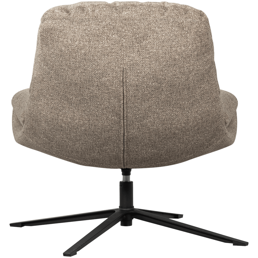 ARVE DRAAIFAUTEUIL BEDRUKTE STOF NATUREL MELANGE