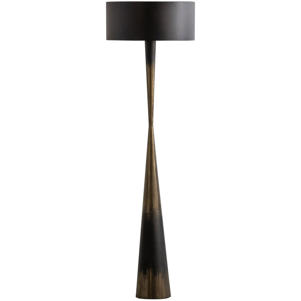 BLACKOUT TOO STAANDE LAMP METAAL ZWART/MESSING