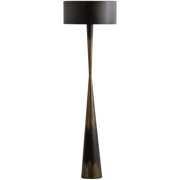 BLACKOUT TOO STAANDE LAMP METAAL ZWART/MESSING