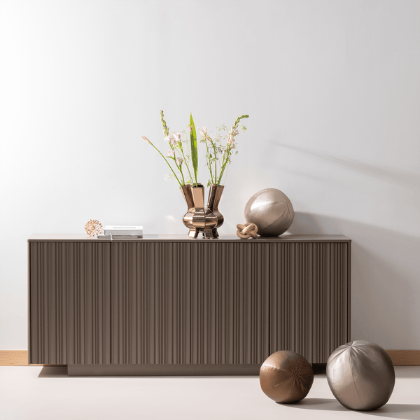 RODEO BAL KUSSEN GROOT METALLIC KOPER BRUIN