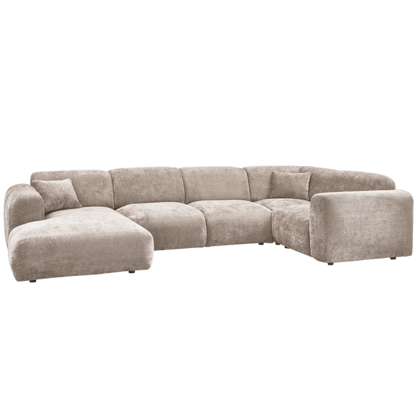 CLOUD HOEKBANK RECHTS GEWEVEN CHENILLE NATUREL