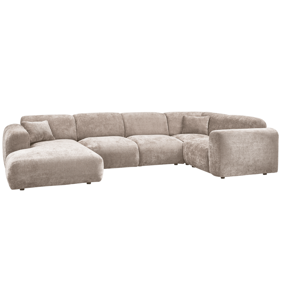 CLOUD HOEKBANK RECHTS GEWEVEN CHENILLE NATUREL