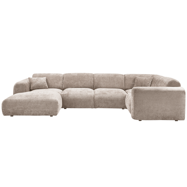CLOUD HOEKBANK RECHTS GEWEVEN CHENILLE NATUREL