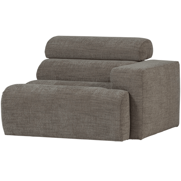 NOVI 1-ZITS ELEMENT ARM RECHTS GRIJS MELANGE