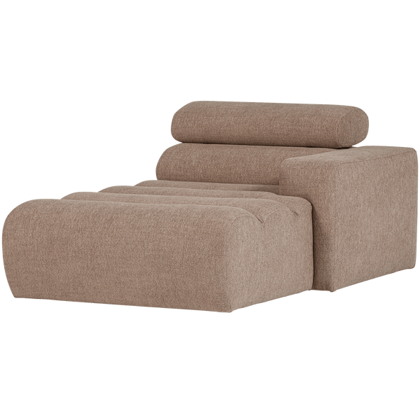 NOVI CHAISE LONGUE ELEMENT ARM RECHTS BOUCLE TAUPE