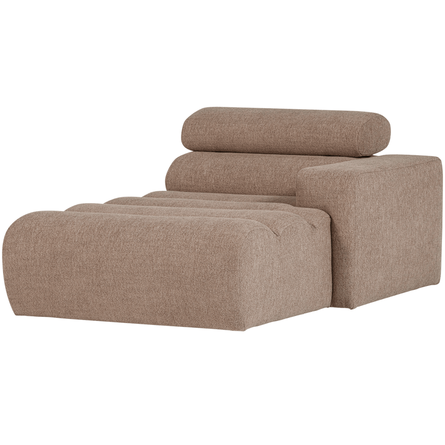 NOVI CHAISE LONGUE ELEMENT ARM RECHTS BOUCLE TAUPE