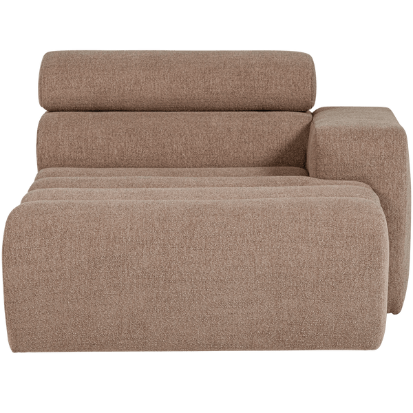 NOVI CHAISE LONGUE ELEMENT ARM RECHTS BOUCLE TAUPE