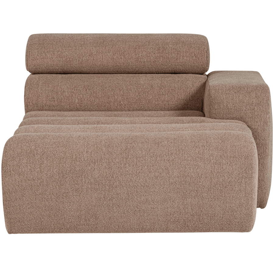 NOVI CHAISE LONGUE ELEMENT ARM RECHTS BOUCLE TAUPE