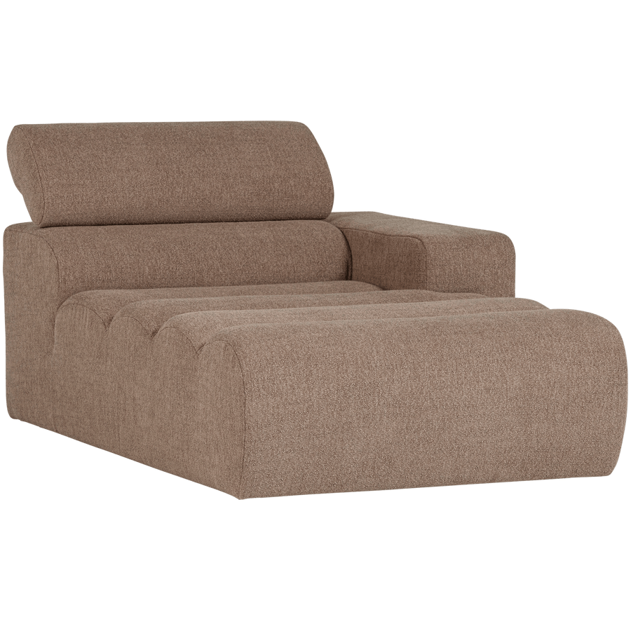 NOVI CHAISE LONGUE ELEMENT ARM RECHTS BOUCLE TAUPE