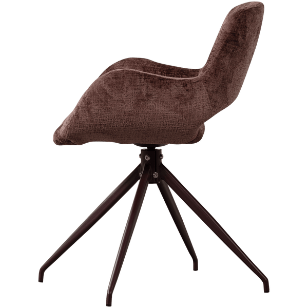 ELIVA EETKAMERSTOEL STRUCTURE VELVET PAARS - SET VAN 2