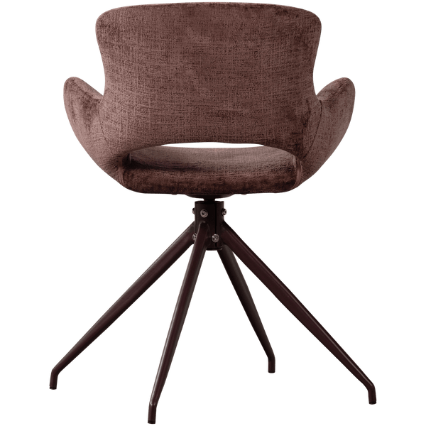 ELIVA EETKAMERSTOEL STRUCTURE VELVET PAARS - SET VAN 2