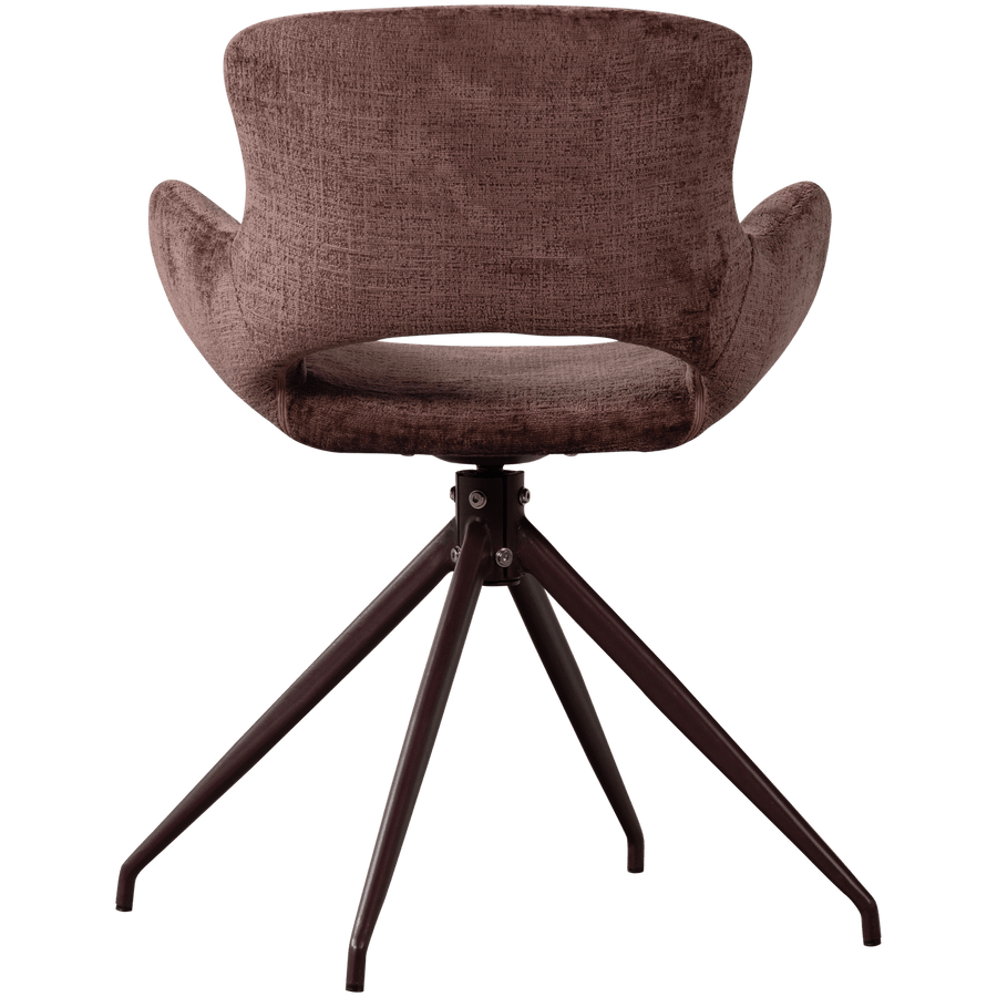 ELIVA EETKAMERSTOEL STRUCTURE VELVET PAARS - SET VAN 2