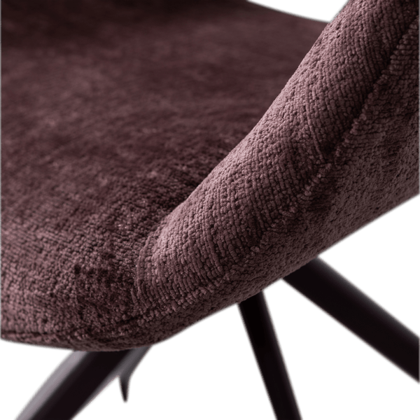 ELIVA EETKAMERSTOEL STRUCTURE VELVET PAARS - SET VAN 2