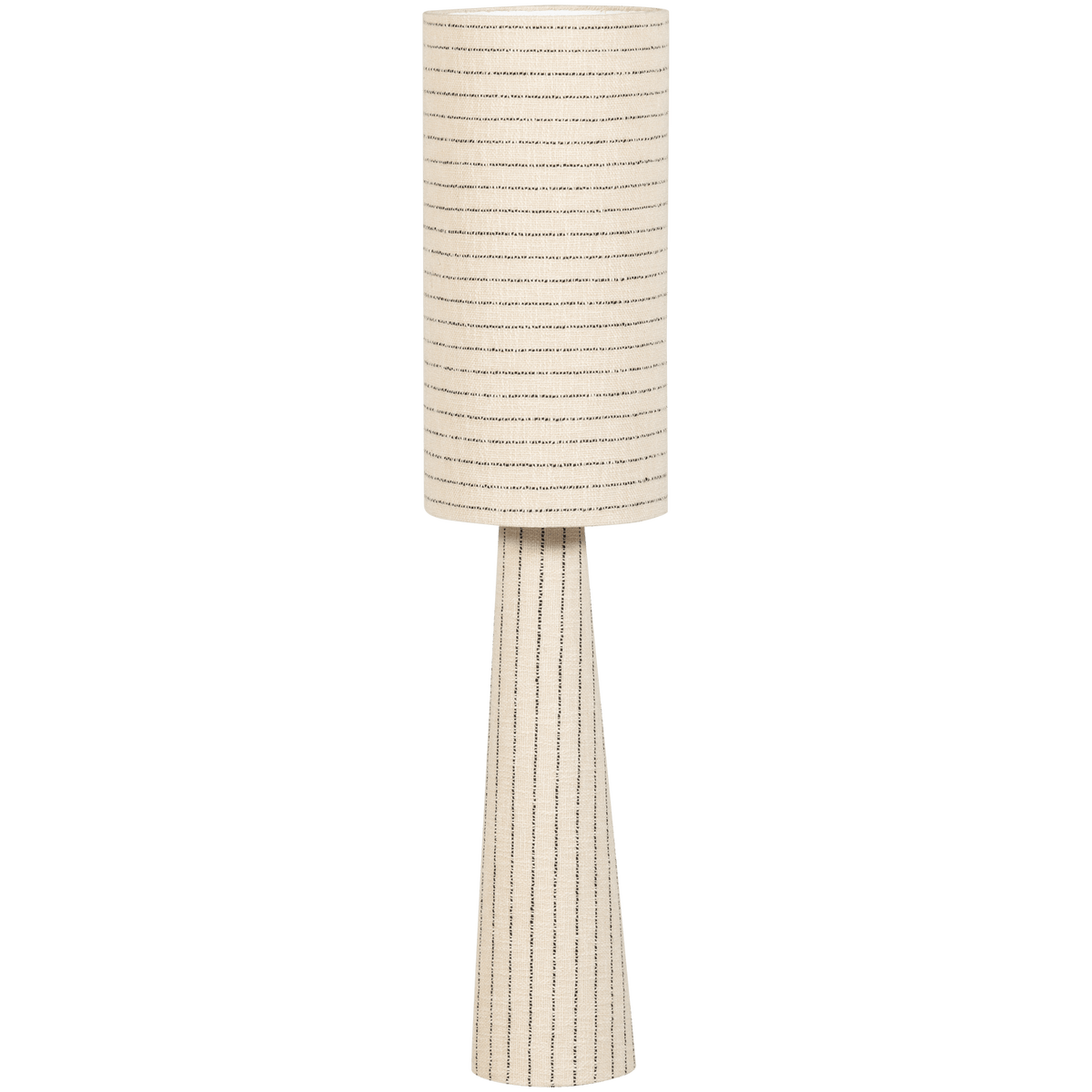 LOFT VLOERLAMP METAAL/BOUCLE NATUREL MET STREPEN 130xO30 CM
