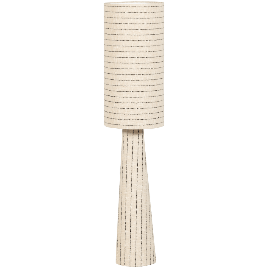 LOFT VLOERLAMP METAAL/BOUCLE NATUREL MET STREPEN 130xO30 CM