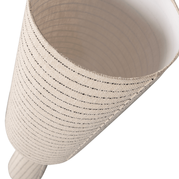 LOFT VLOERLAMP METAAL/BOUCLE NATUREL MET STREPEN 130xO30 CM