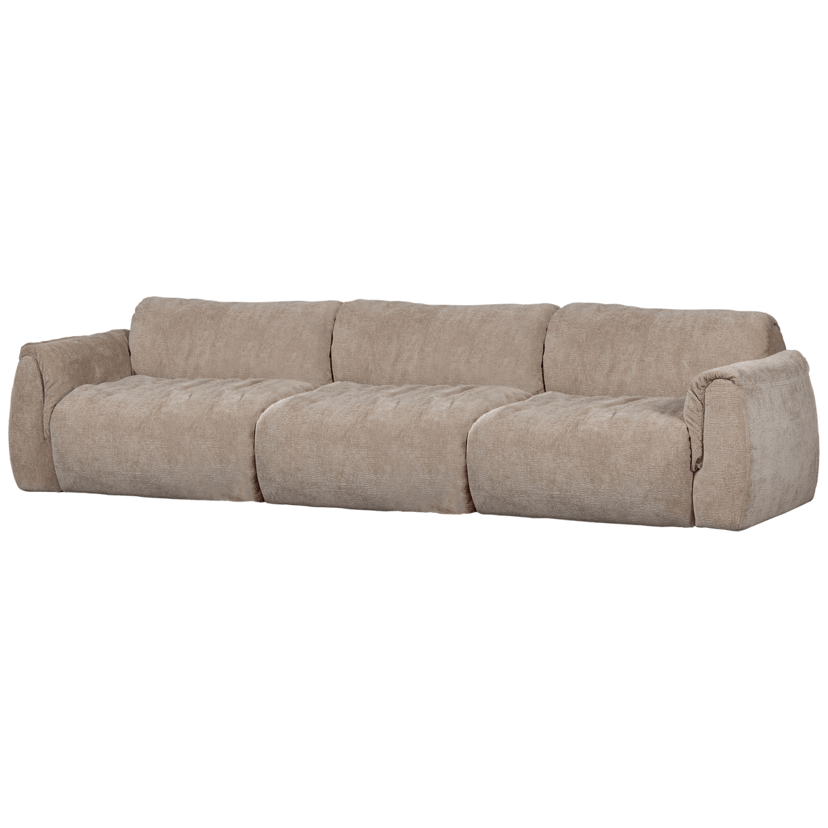 BAGGY 3-ZITS BANK 3D CHENILLE ZAND