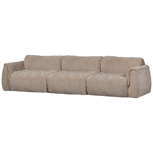 BAGGY 3-ZITS BANK 3D CHENILLE ZAND