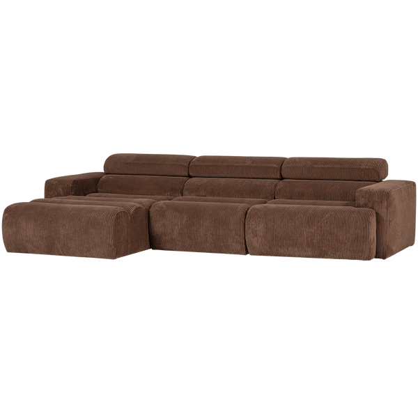 NOVI CHAISE LONGUE BANK LINKS RIBSTOF MOKKABRUIN