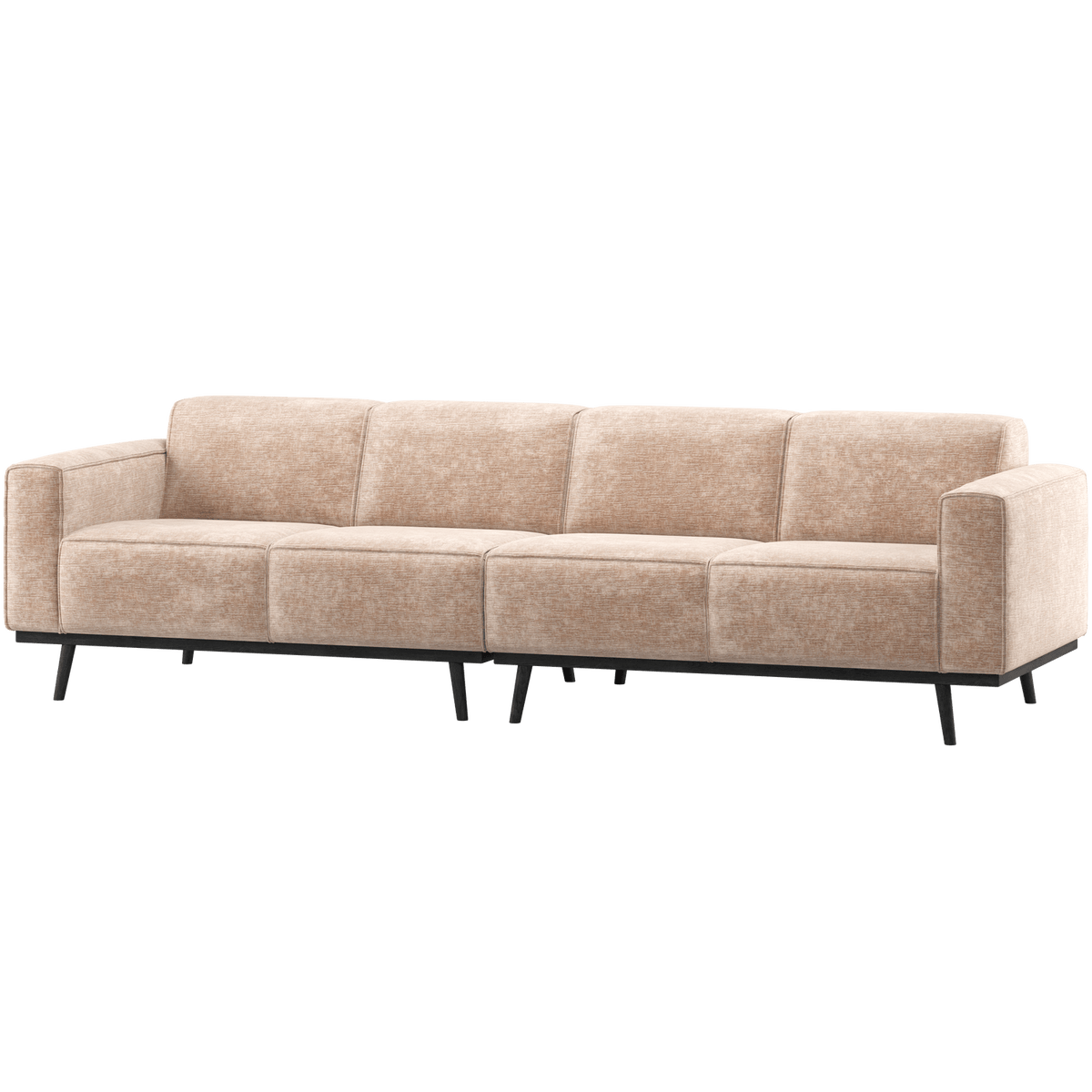 STATEMENT 4-ZITS BANK 280 CM CHENILLE VELVET NATUREL