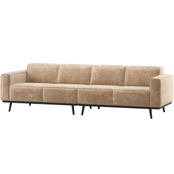 STATEMENT 4-ZITS BANK 280 CM CHENILLE VELVET PERZIKROZE