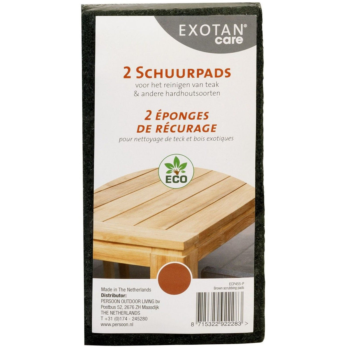 CARE OUTDOOR ONDERHOUDSMIDDEL SCHUURPADS GROEN 2 STUKS