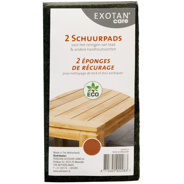 CARE OUTDOOR ONDERHOUDSMIDDEL SCHUURPADS GROEN 2 STUKS