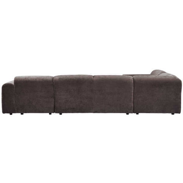 CLOUD HOEKBANK LINKS GEWEVEN CHENILLE WARM BRUIN