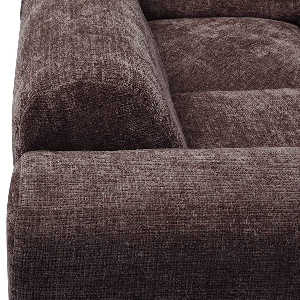 CLOUD HOEKBANK LINKS GEWEVEN CHENILLE WARM BRUIN