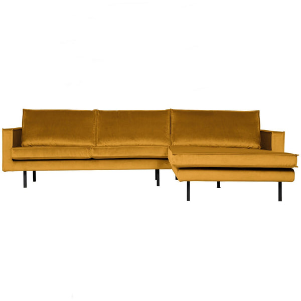 RODEO CHAISE LONGUE BANK RECHTS VELVET OKERGEEL