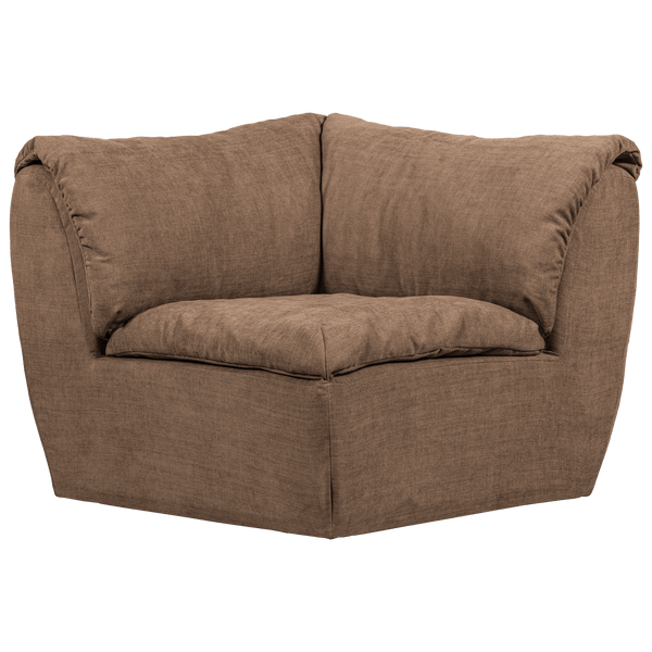 BAGGY HOEKELEMENT GEWEVEN CHENILLE BRUIN
