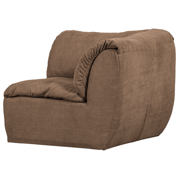 BAGGY HOEKELEMENT GEWEVEN CHENILLE BRUIN